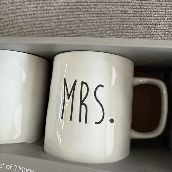 Kirkland’s Home Mr. And Mrs. Mug Set White Wedding/Newlywed Gift - Picture 5 of 5